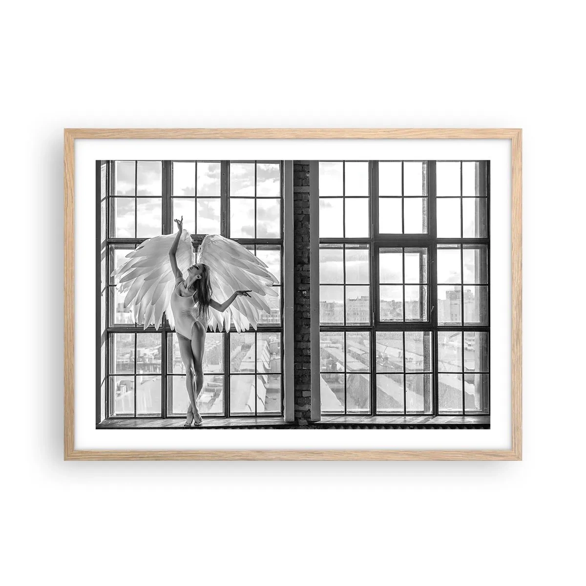 Póster en marco roble claro - ¿Ciudad de los ángeles? - 70x50 cm