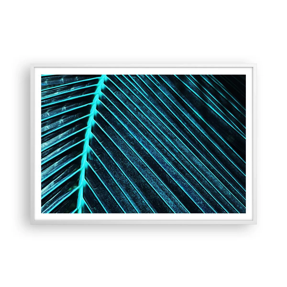 Póster en marco blanco - La textura del verde - 100x70 cm