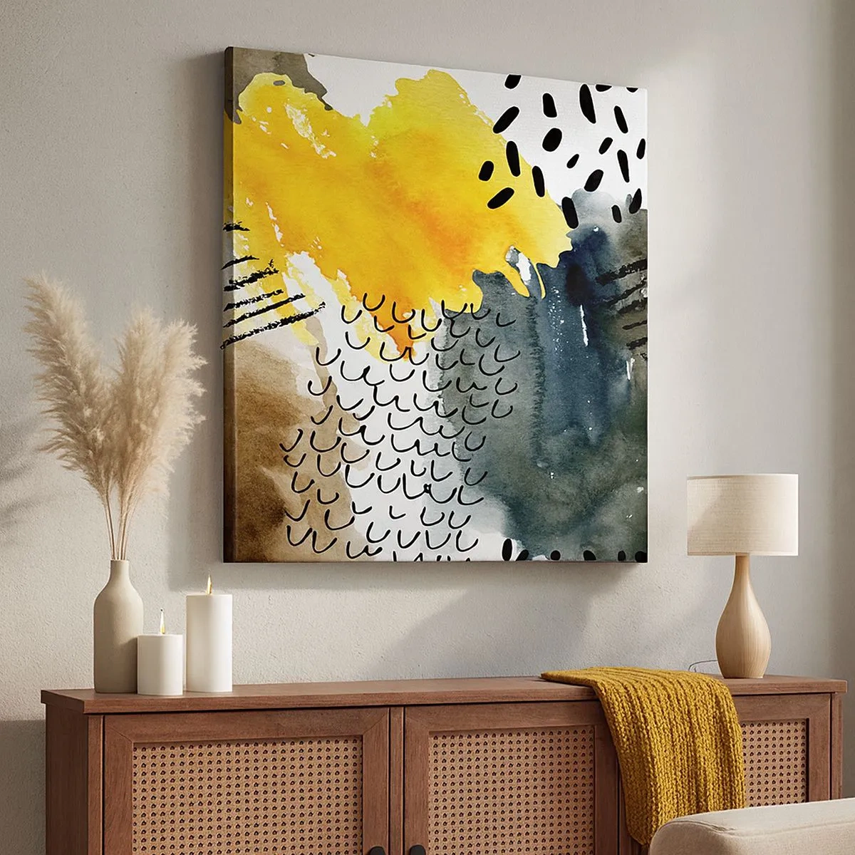 Cuadro sobre lienzo - Impresión de Imagen - Reunión de los elementos - 30x30 cm