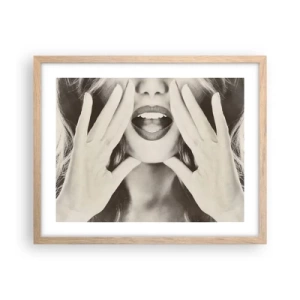 Póster en marco roble claro - ¡Ya estoy en camino! - 50x40 cm