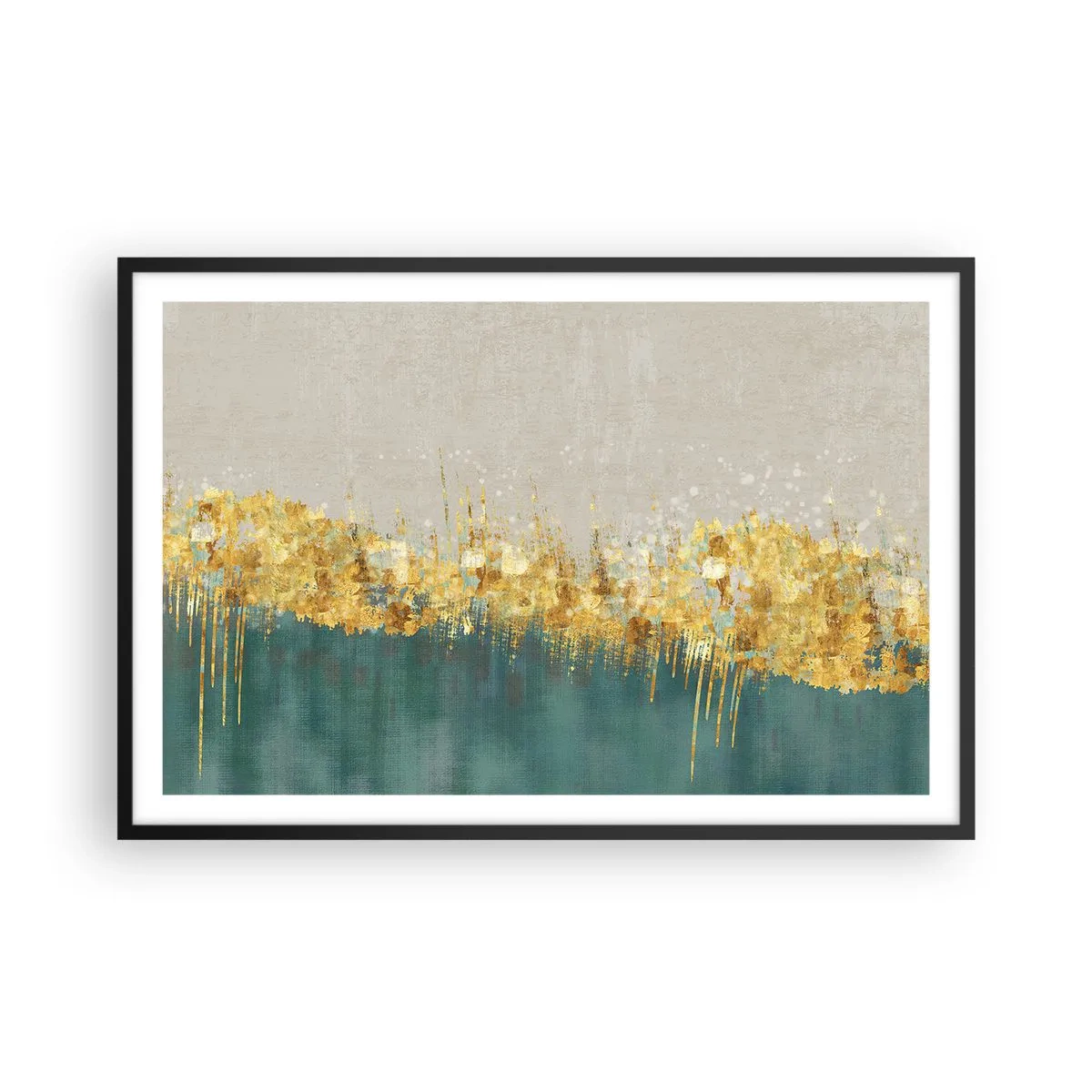 Póster en marco negro - La frontera dorada - 91x61 cm