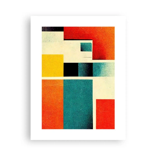 Póster - Abstracción geométrica - buena energía - 30x40 cm