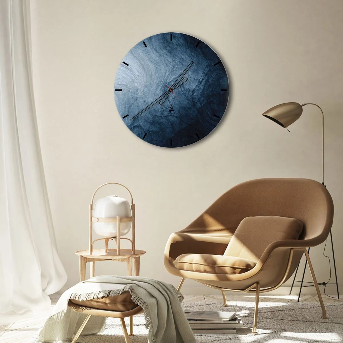 Reloj de pared - Reloj de vidrio - En las profundidades - 30x30 cm
