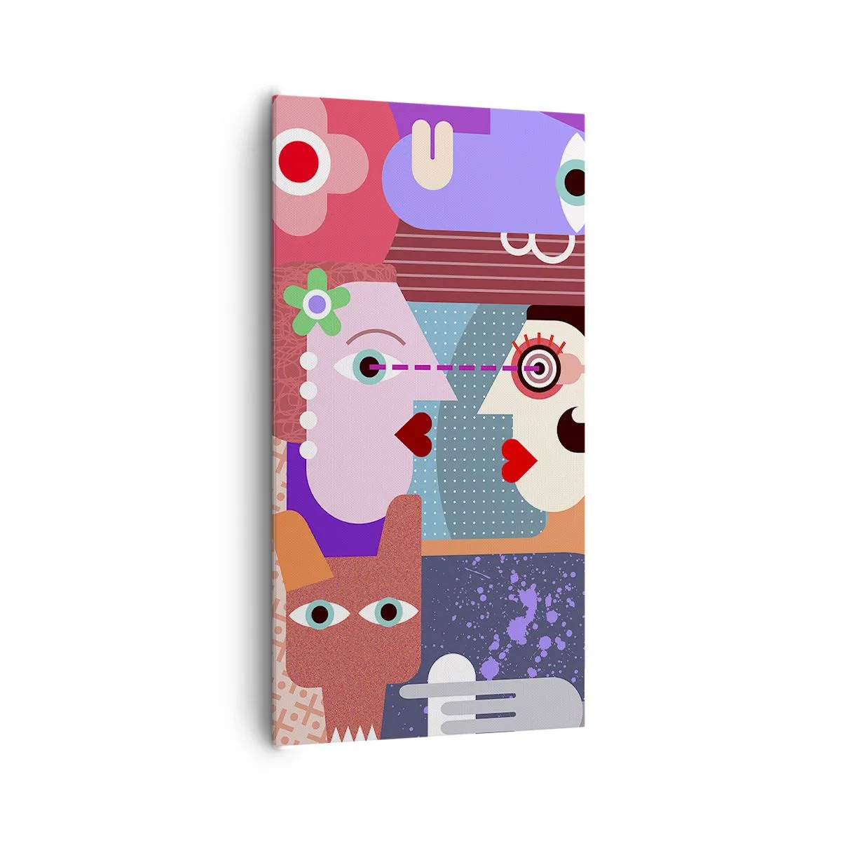 Cuadro sobre lienzo - Impresión de Imagen - Cara a cara - 65x120 cm