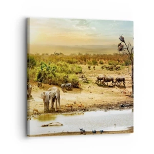 Cuadro sobre lienzo - Impresión de Imagen - Y del Edén fluyó un río... - 30x30 cm