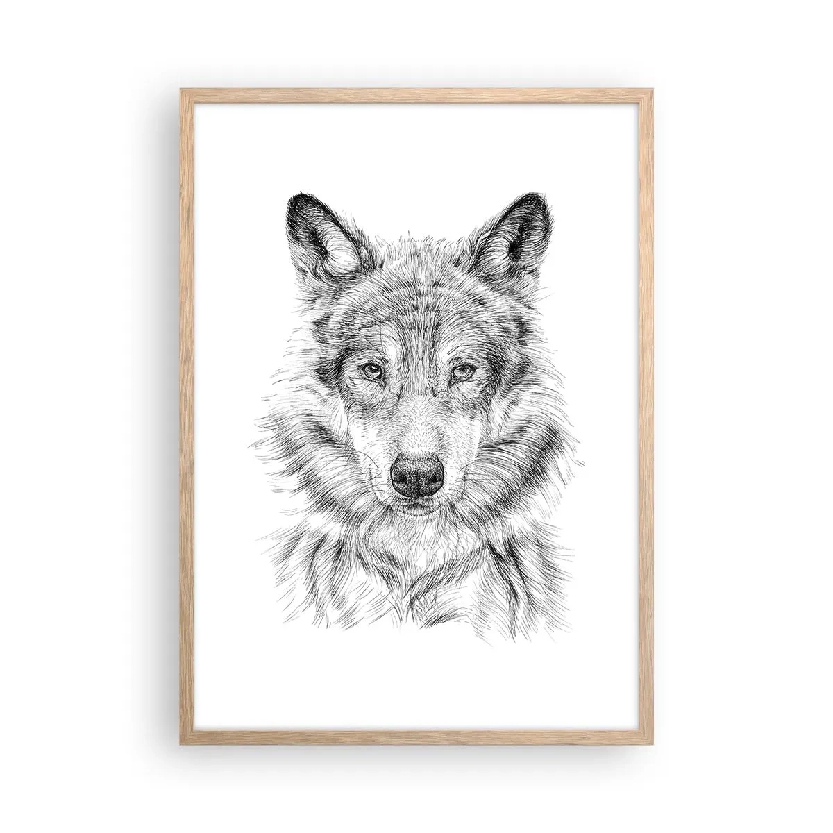 Póster en marco roble claro - Un líder nato - 50x70 cm