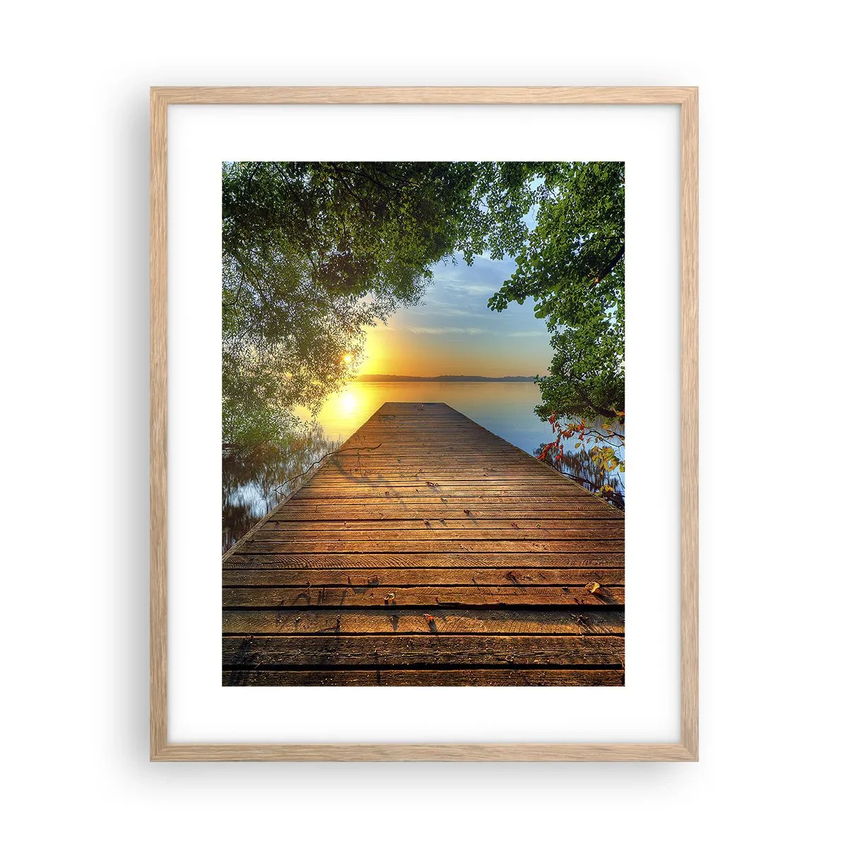 Póster en marco roble claro - Tómate tu tiempo, siéntate - 40x50 cm