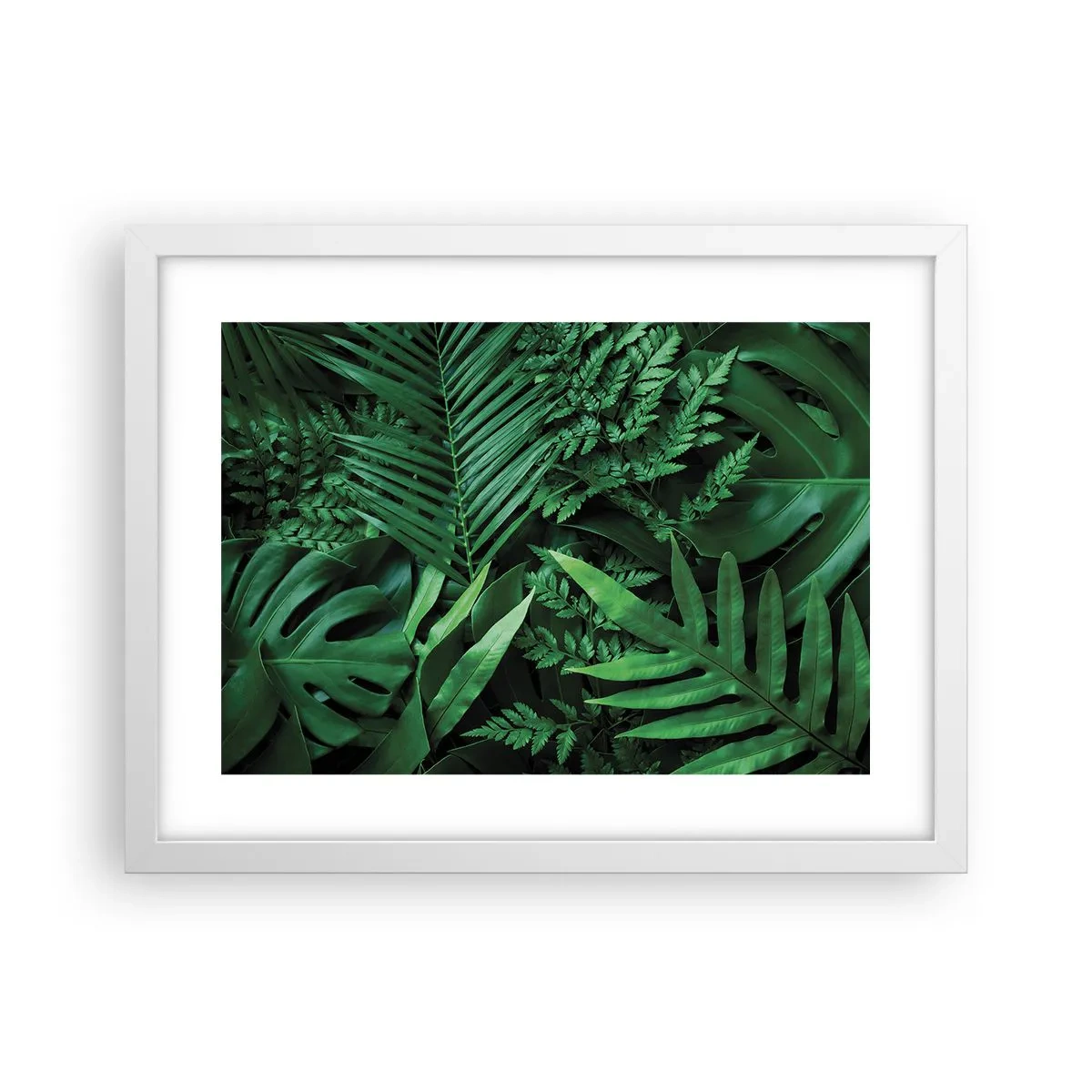 Póster en marco blanco - Abrazo verde - 40x30 cm