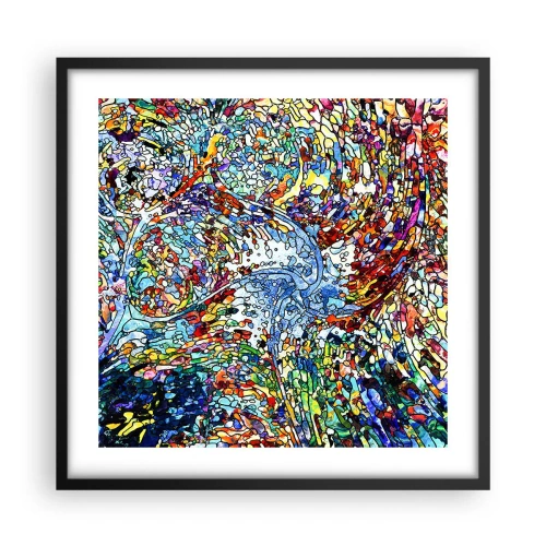 Póster en marco negro - Vidriera - 50x50 cm