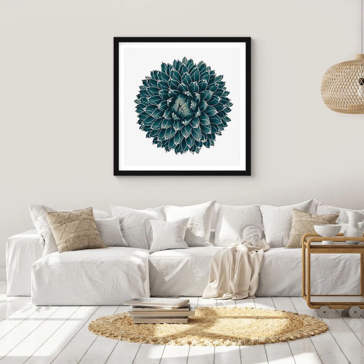 Póster en marco negro - Estrella del desierto - 40x40 cm