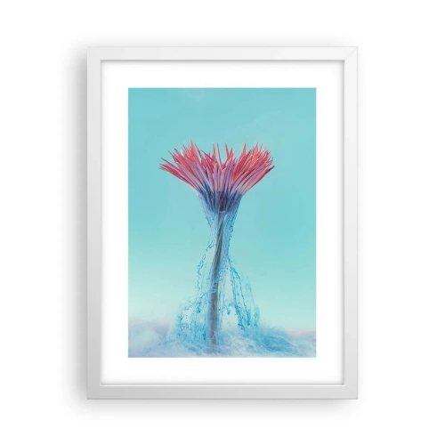 Póster en marco blanco - En un abrazo vigorizante - 30x40 cm