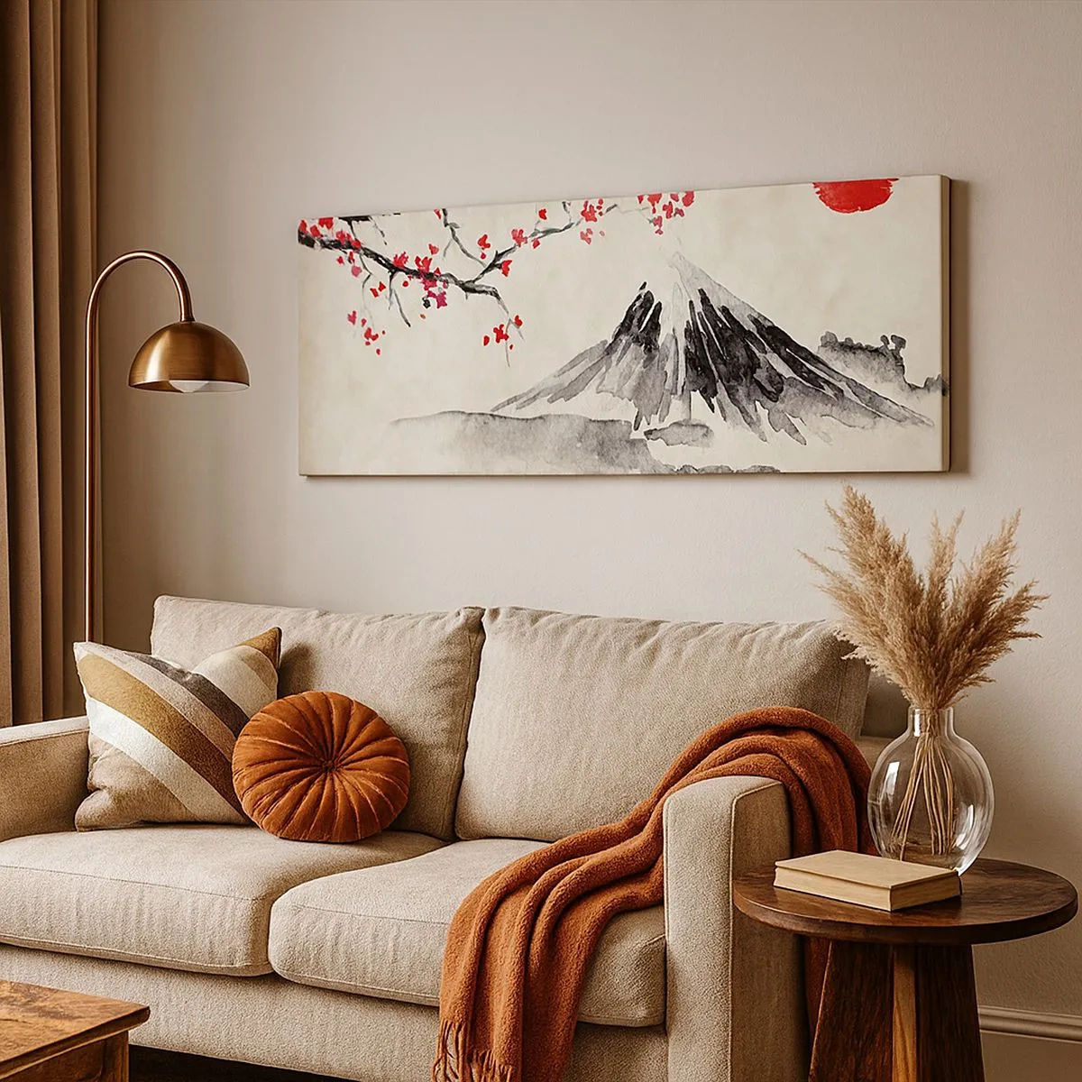 Cuadro sobre lienzo - Impresión de Imagen - Enamórate de Japón - 100x40 cm