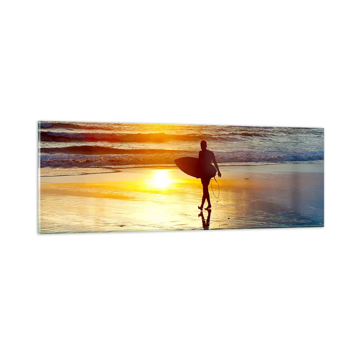 Cuadro sobre vidrio - Impresiones sobre Vidrio - El regreso del guerrero - 90x30 cm