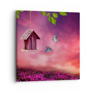 Cuadro sobre lienzo - Impresión de Imagen - Invitación a una cena - 40x40 cm