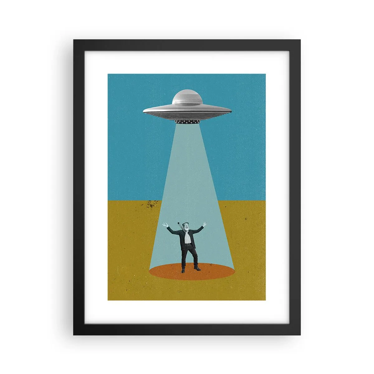 Póster en marco negro - Un encuentro cercano - 30x40 cm