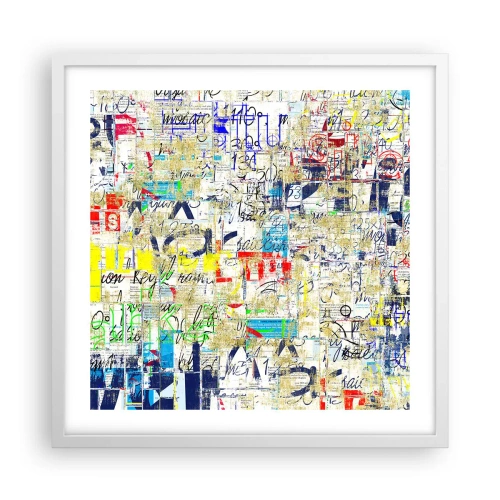 Póster en marco blanco - Simplemente agradable a la vista - 50x50 cm