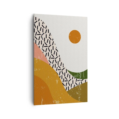 Cuadro sobre lienzo - Impresión de Imagen - Abstracción solar - 80x120 cm