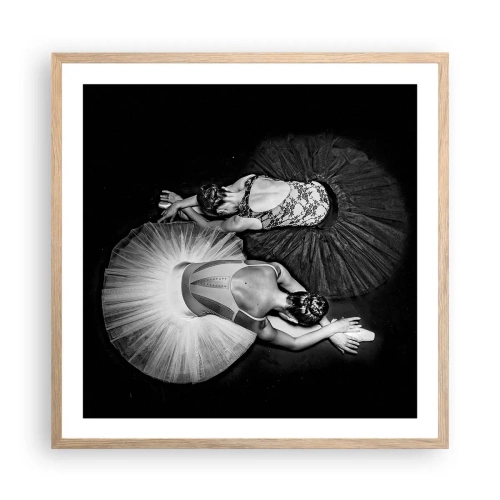 Póster en marco roble claro - Yin y yang: el equilibrio perfecto - 60x60 cm