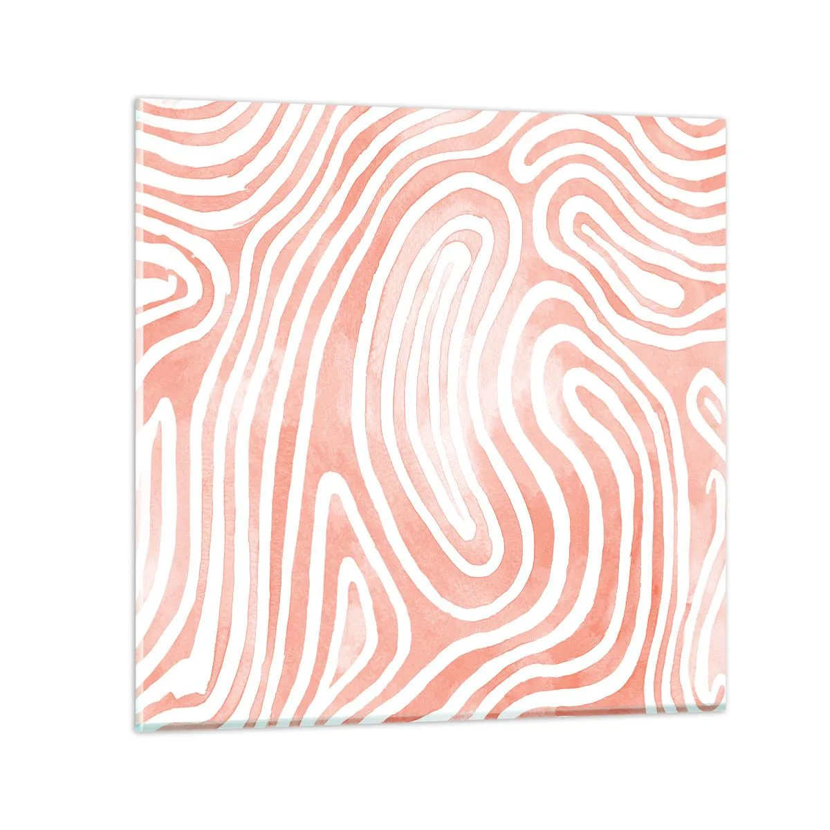 Cuadro sobre vidrio - Impresiones sobre Vidrio - En un laberinto de coral - 70x70 cm