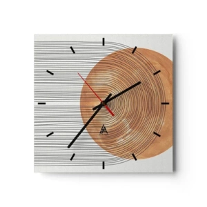 Reloj de pared - Reloj de vidrio - Una composición soleada - 40x40 cm