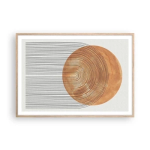 Póster en marco roble claro - Una composición soleada - 100x70 cm