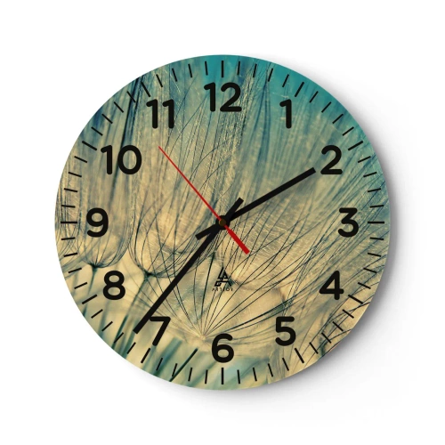 Reloj de pared - Reloj de vidrio - Esperando el viento - 30x30 cm