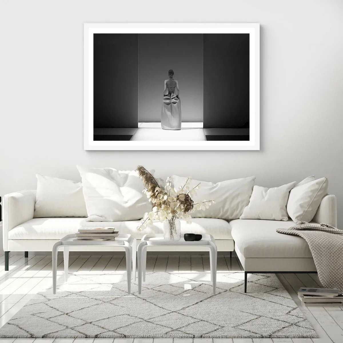 Póster en marco blanco - Sencillez refinada - 91x61 cm