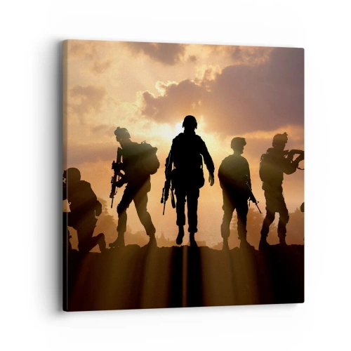 Cuadro sobre lienzo - Impresión de Imagen - Hermanos de armas - 40x40 cm