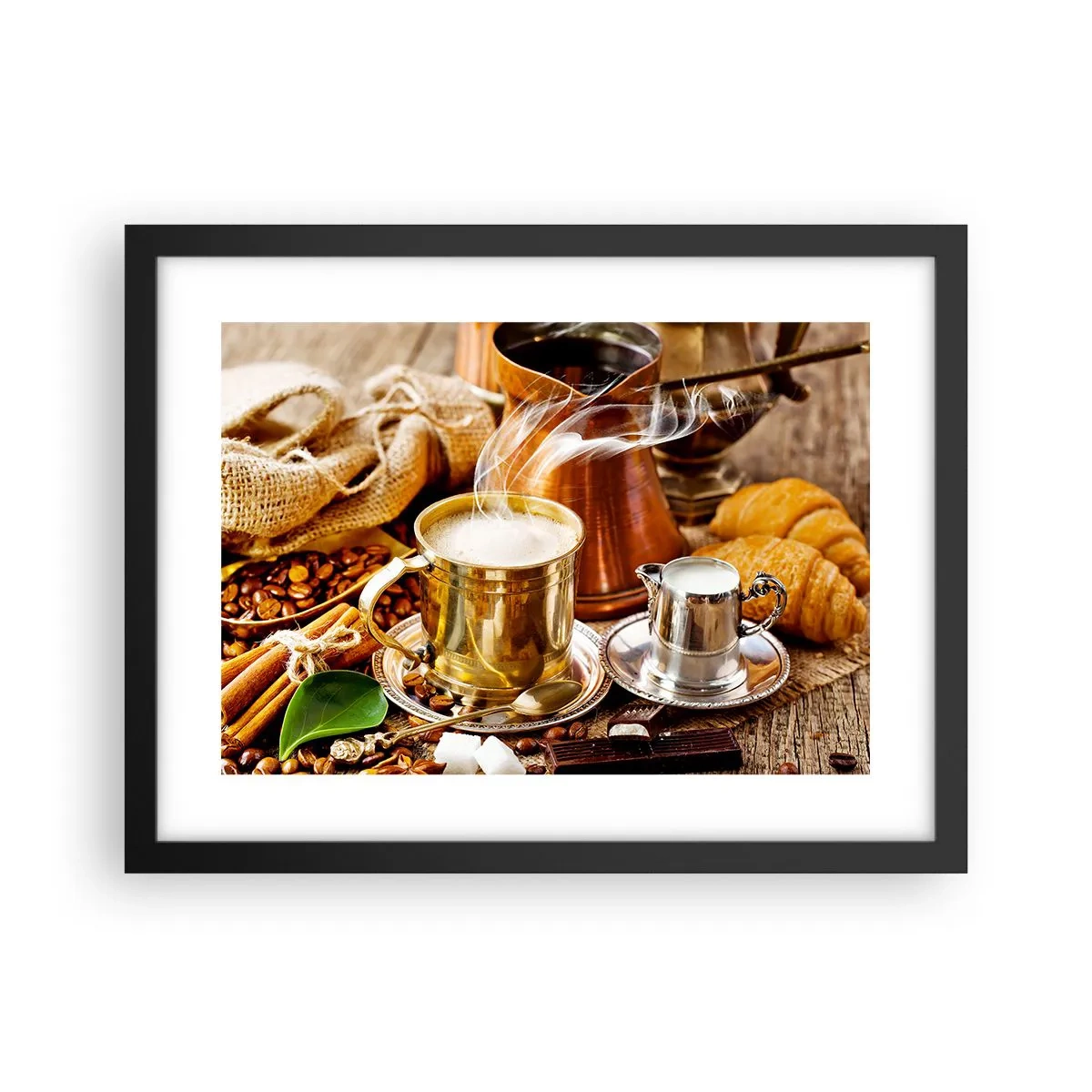 Póster en marco negro - Que tengas un buen día - 40x30 cm