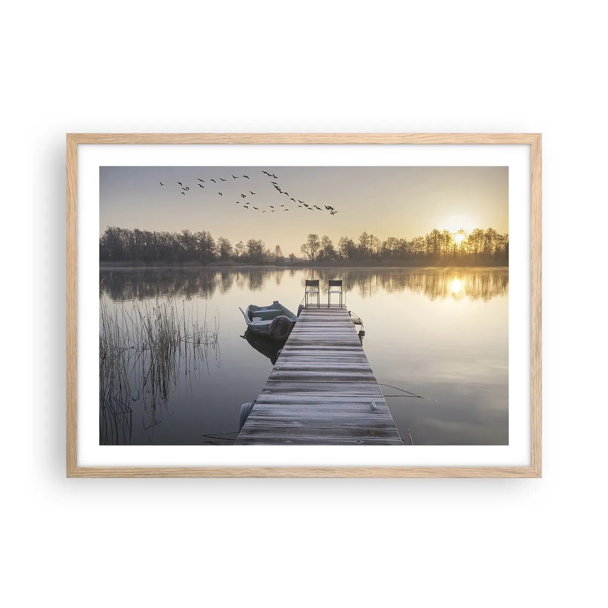 Póster en marco roble claro - Volveré en un rato - 70x50 cm