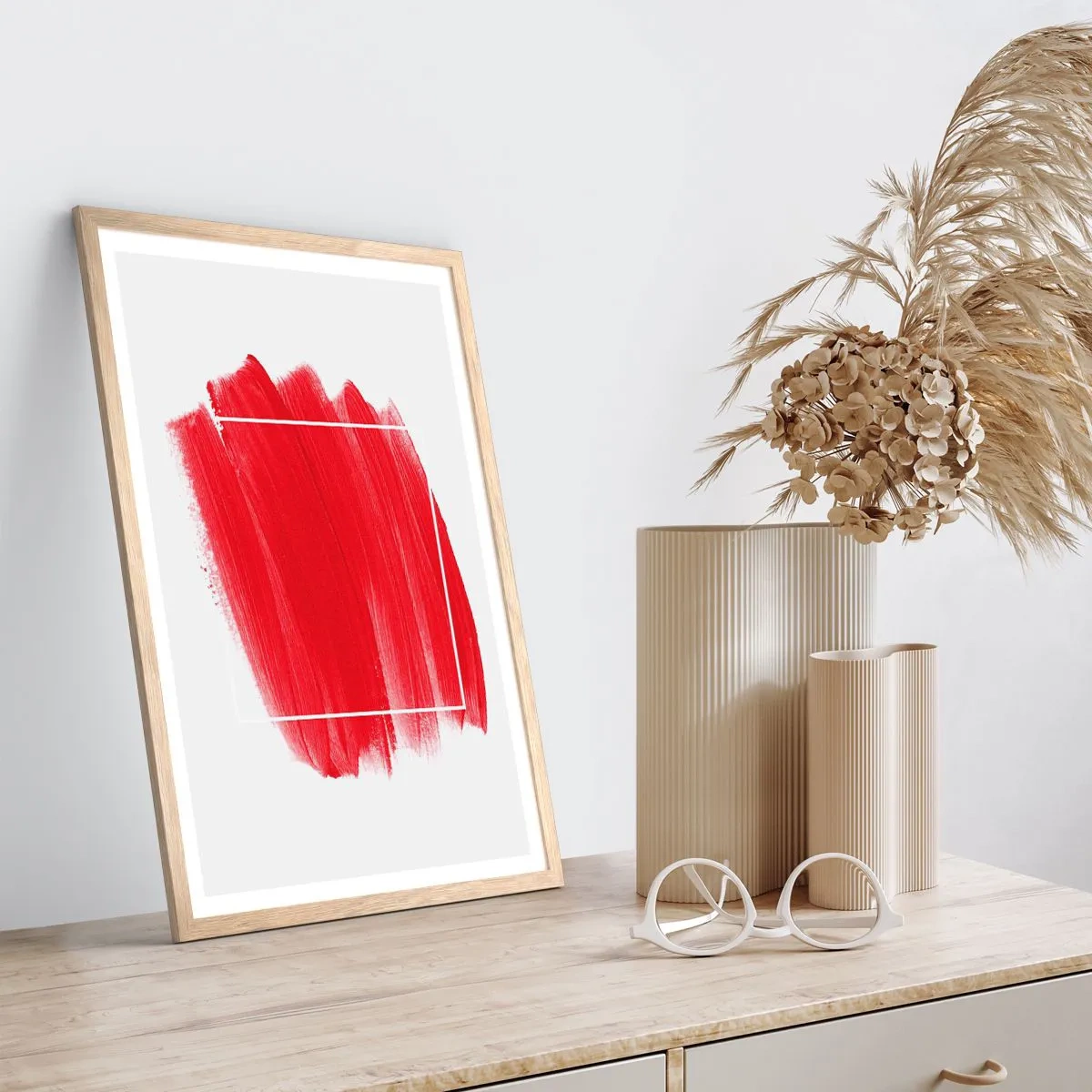 Póster en marco roble claro - Fuera del marco - 40x50 cm