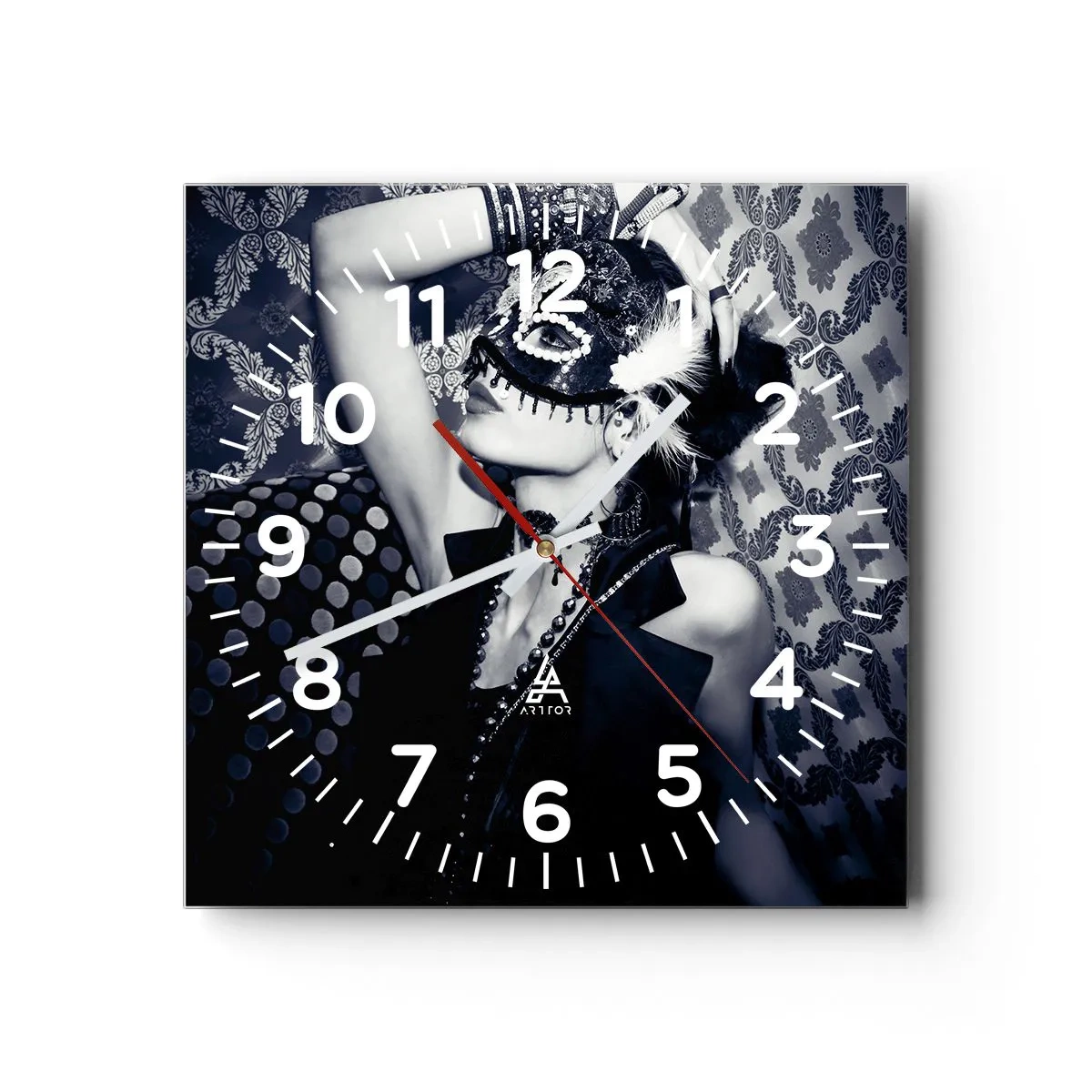 Reloj de pared - Reloj de vidrio - Decoraciones, adornos, patrones... - 40x40 cm
