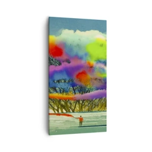 Cuadro sobre lienzo - Impresión de Imagen - Dale vida a este mundo - 55x100 cm