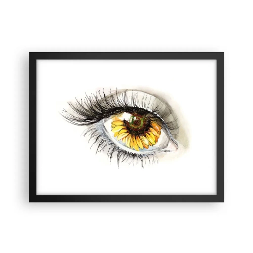 Póster en marco negro - Un aspecto tan caluroso como el verano - 40x30 cm