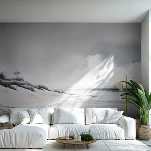 Fotomural Autadhesivo Deluxe Sticker - Juntos desde el principio de los tiempos - Dunas, Playa, Océano - 300x210 cm