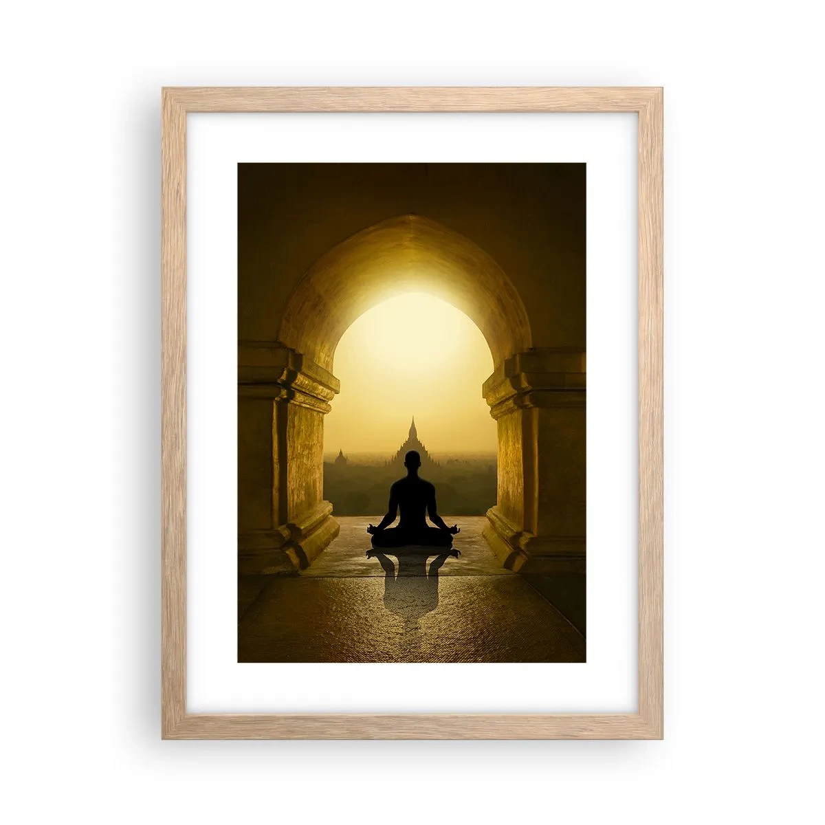 Póster en marco roble claro - Armonía total - 30x40 cm