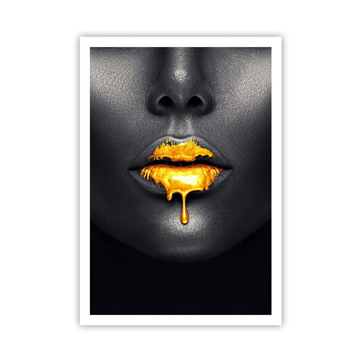 Póster - Labios de oro - 70x100 cm