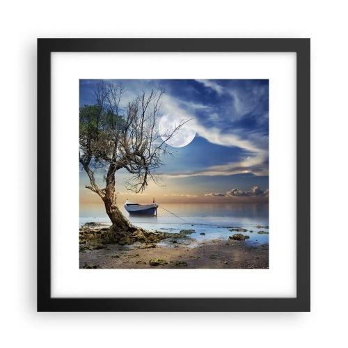 Póster en marco negro - ¿Es el final o el principio? - 30x30 cm