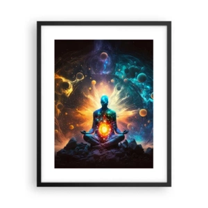 Póster en marco negro - Tranquilidad cósmica - 40x50 cm