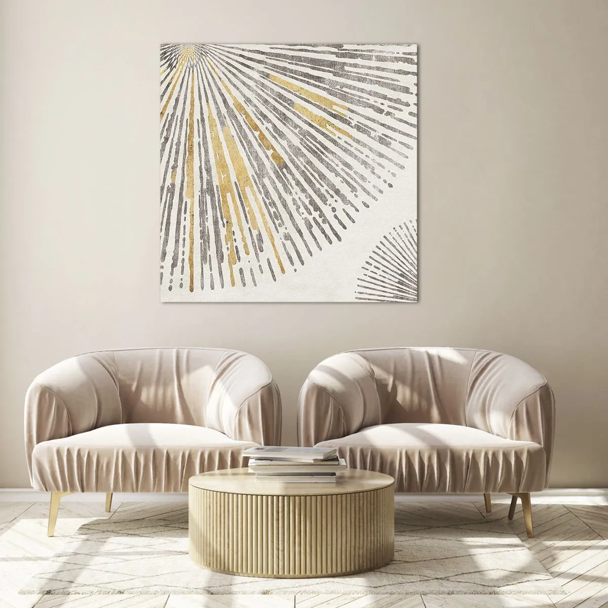 Cuadro sobre vidrio - Impresiones sobre Vidrio - Belleza lineal - 70x70 cm