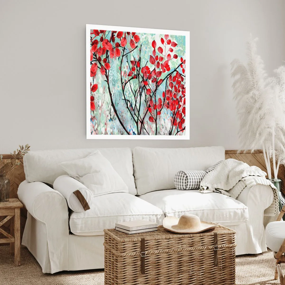 Póster - Un árbol en escarlata - 50x50 cm