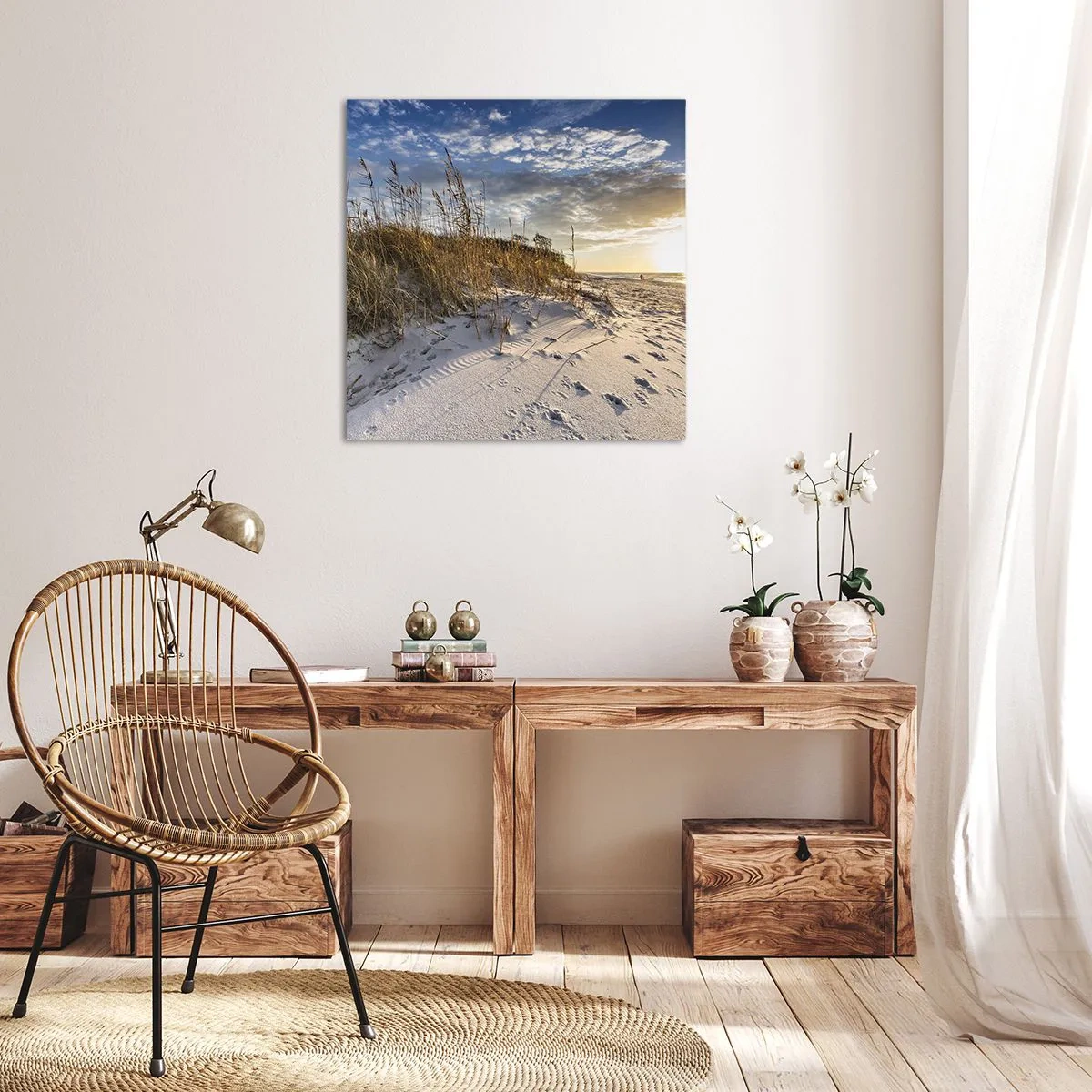 Cuadro sobre lienzo - Impresión de Imagen - Invitación a un paseo - 30x30 cm
