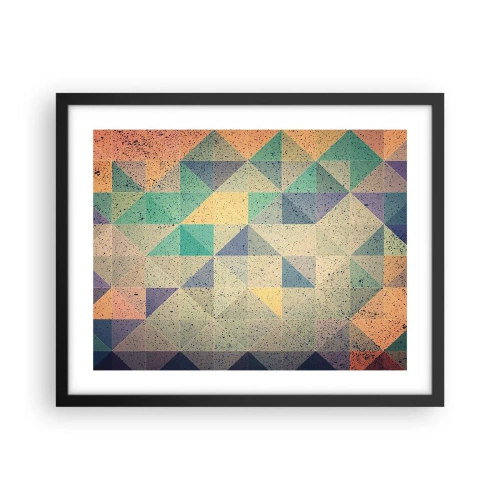 Póster en marco negro - República de los triángulos - 50x40 cm