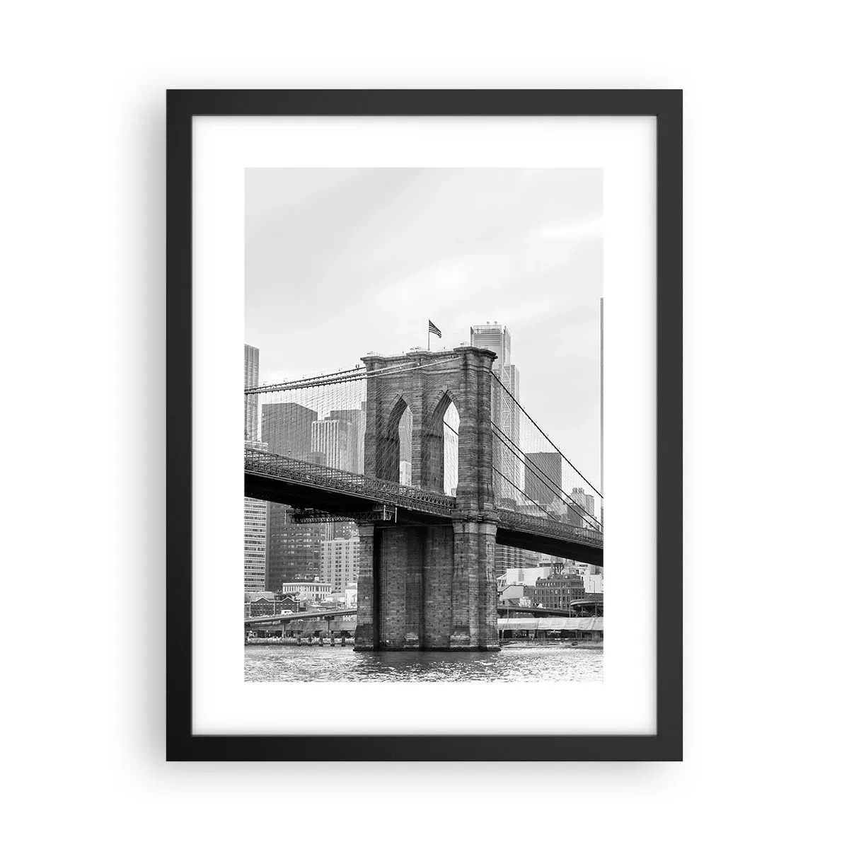 Póster en marco negro - Vibraciones de Nueva York - 30x40 cm