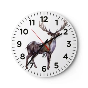 Reloj de pared - Reloj de vidrio - Rey de las Tierras Salvajes del Norte - 30x30 cm