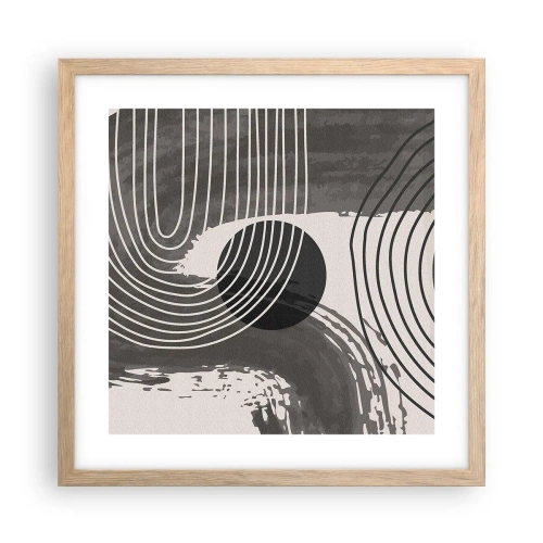 Póster en marco roble claro - La victoria del óvalo - 40x40 cm