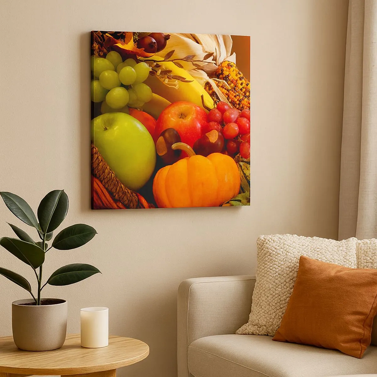 Cuadro sobre lienzo - Impresión de Imagen - Cesta de la cosecha - 30x30 cm