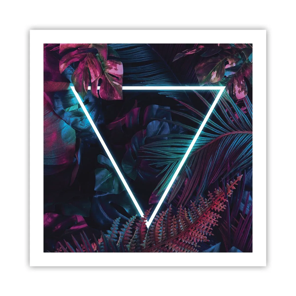 Póster - Jardín fluorescente - 60x60 cm