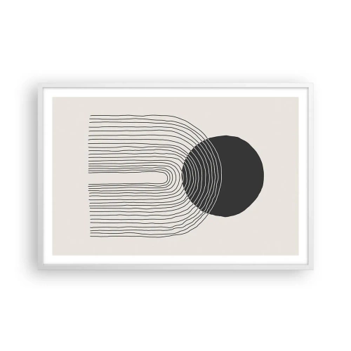 Póster en marco blanco - Temblor y certeza - 91x61 cm