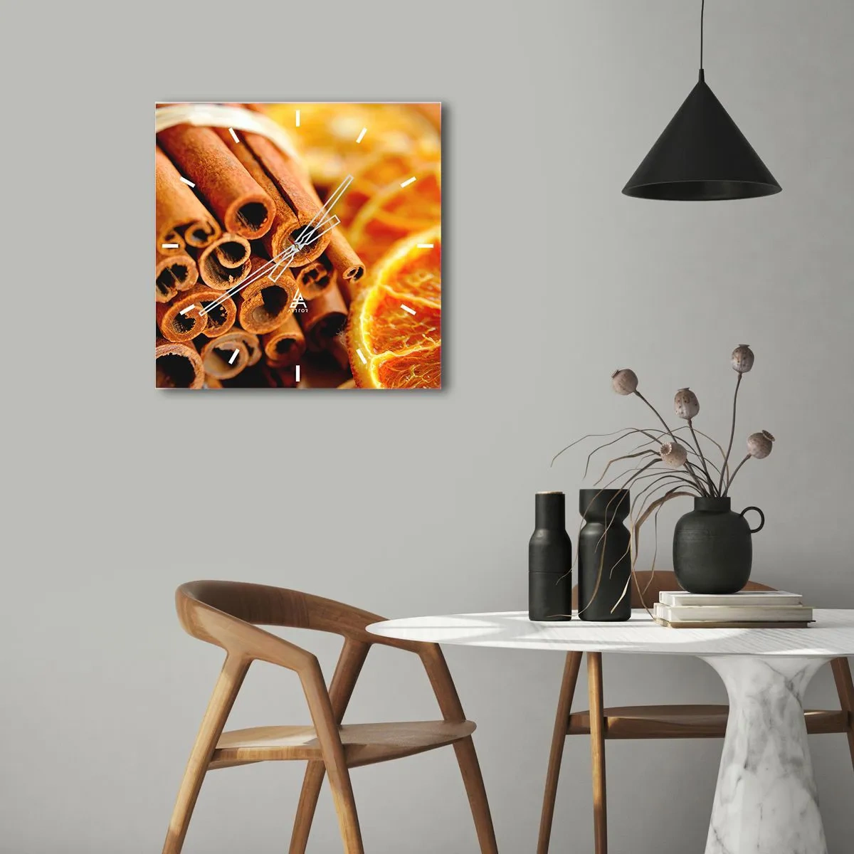 Reloj de pared - Reloj de vidrio - ¿Puedes oler su aroma? - 40x40 cm